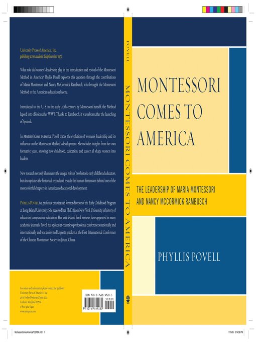 Title details for Montessori Comes to America by Phyllis Povell - Available